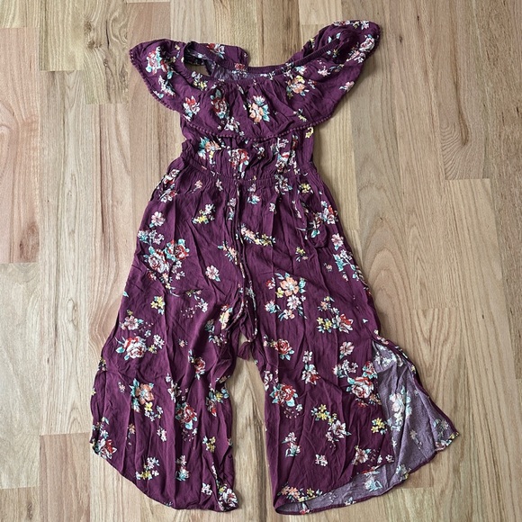 Xhilaration Plum Floral Jumpsuit - Picture 1 of 1